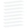 Vidaxl Bookshelf Boards 8 Pcs White 39.4"x11.8"x0.6" Chipboard, 805395