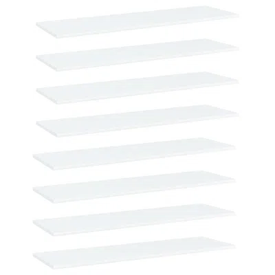 Vidaxl Bookshelf Boards 8 Pcs White 39.4"x11.8"x0.6" Chipboard, 805395