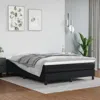 Vidaxl Box Spring Bed Frame Black 53.9"x74.8" Full Faux Leather