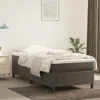 Vidaxl Box Spring Bed Frame Dark Gray 39.4"x74.8" Twin Velvet