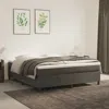 Vidaxl Box Spring Bed Frame Dark Gray 72"x83.9" California King Velvet