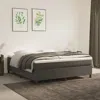 Vidaxl Box Spring Bed Frame Dark Gray 76"x79.9" King Velvet
