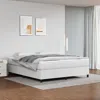 Vidaxl Box Spring Bed Frame White 72"x83.9" California King Faux Leather