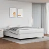 Vidaxl Box Spring Bed Frame White 76"x79.9" King Faux Leather