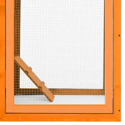 Vidaxl Chicken Cage Solid Pine & Fir Wood 66.9"x31.9"x43.3" In Brown