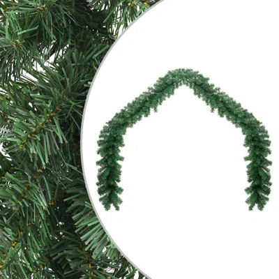 Vidaxl Christmas Garland Pvc 32.8', 246404 In Green