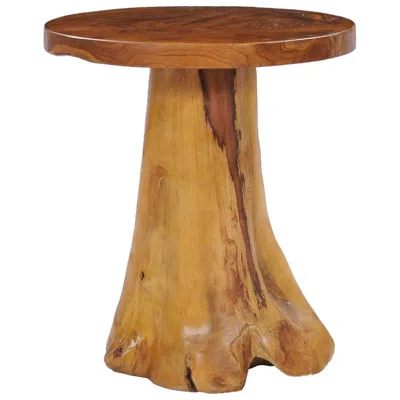 Vidaxl Coffee Table 15.7"x15.7" Solid Teak Wood, 281653 In Brown