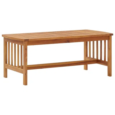 Vidaxl Coffee Table 40.2"x19.7"x16.9" Solid Acacia Wood, 310255 In Brown