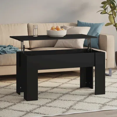 Vidaxl Coffee Table Black 39.8"x19.3"x20.5" Engineered Wood