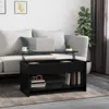 Vidaxl Coffee Table Black 40.2"x19.7"x20.7" Engineered Wood