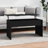 Vidaxl Coffee Table Black 40.2"x19.9"x20.7" Engineered Wood