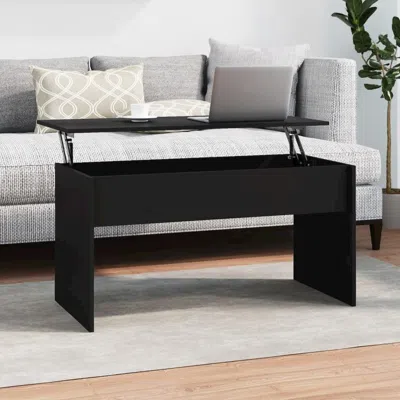 Vidaxl Coffee Table Black 40.2"x19.9"x20.7" Engineered Wood