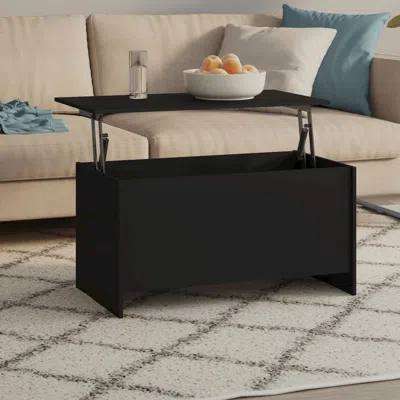 Vidaxl Coffee Table Black 40.2"x21.9"x20.7" Engineered Wood