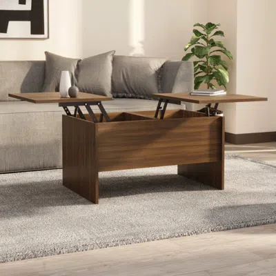 Vidaxl Coffee Table Brown Oak 31.5"x19.7"x16.7" Engineered Wood