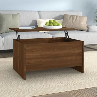 Vidaxl Coffee Table Brown Oak 31.5"x21.9"x16.3" Engineered Wood