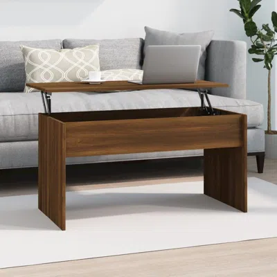Vidaxl Coffee Table Brown Oak 40.2"x19.9"x20.7" Engineered Wood