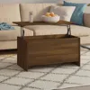 Vidaxl Coffee Table Brown Oak 40.2"x21.9"x20.7" Engineered Wood