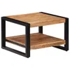 Vidaxl Coffee Table Brown Solid Acacia Wood 23.6x23.6x15.7 In Industrial In Brown