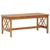 Vidaxl Coffee Table Brown Solid Acacia Wood Medium Decorative Inlays In Brown