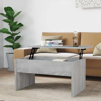 Vidaxl Coffee Table Gray Sonoma 31.5"x19.9"x16.3" Engineered Wood