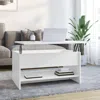 Vidaxl Coffee Table High Gloss White 31.5"x19.7"x15.7" Engineered Wood