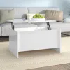 Vidaxl Coffee Table High Gloss White 31.5"x21.9"x16.3" Engineered Wood