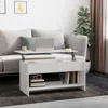 Vidaxl Coffee Table High Gloss White 40.2"x19.7"x20.7" Engineered Wood