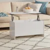 Vidaxl Coffee Table High Gloss White 40.2"x21.9"x20.7" Engineered Wood