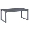 Vidaxl Coffee Table Silver Powder-coated Aluminum And Glass Medium In Gray