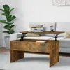 Vidaxl Coffee Table Smoked Oak 31.5"x19.9"x16.3" Engineered Wood
