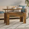 Vidaxl Coffee Table Smoked Oak 39.8"x19.3"x20.5" Engineered Wood