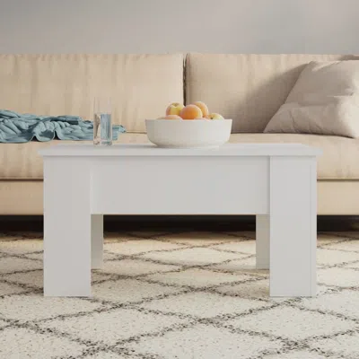 Vidaxl Coffee Table White 31.1"x19.3"x16.1" Engineered Wood