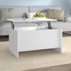 Vidaxl Coffee Table White 31.5"x21.9"x16.3" Engineered Wood