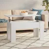 Vidaxl Coffee Table White 39.8"x19.3"x20.5" Engineered Wood