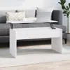 Vidaxl Coffee Table White 40.2"x19.9"x20.7" Engineered Wood
