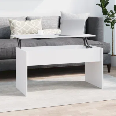 Vidaxl Coffee Table White 40.2"x19.9"x20.7" Engineered Wood In Gray