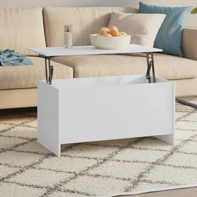 Vidaxl Coffee Table White 40.2"x21.9"x20.7" Engineered Wood