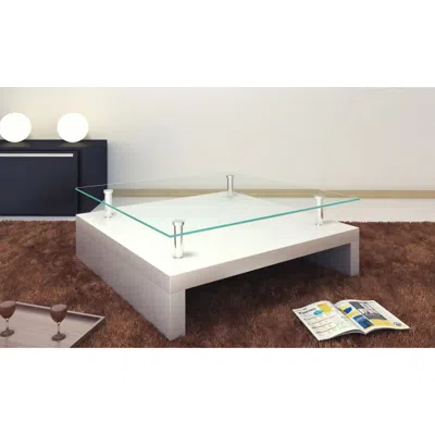 Vidaxl Coffee Table With Glass Top White, 60697