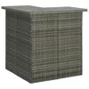 Vidaxl Corner Bar Table Gray 39.4"x19.7"x41.3" Poly Rattan, 313482