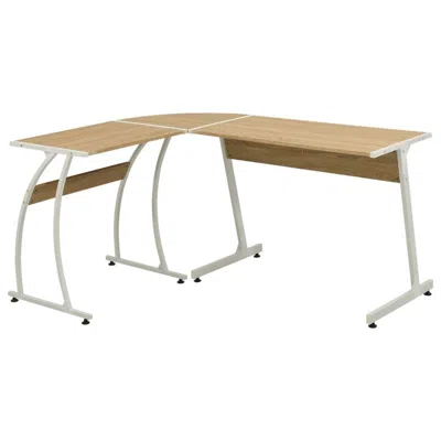 Vidaxl Corner Desk L-shaped Oak, 20133 In Brown