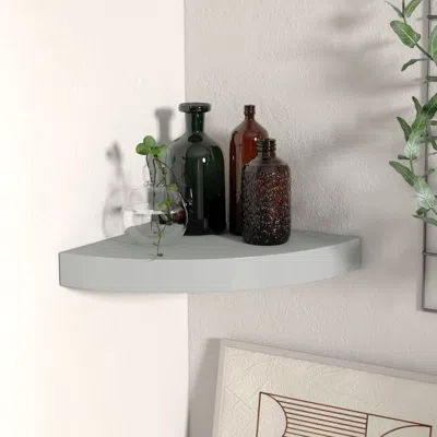 Vidaxl Corner Shelf Grey Honeycomb Mdf, Metal Medium Wall Mounted In Multi