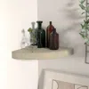 Vidaxl Corner Shelf Oak Honeycomb Mdf, Metal Small Corner Shelf