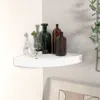Vidaxl Corner Shelf White Honeycomb Mdf Small Wall Mounting