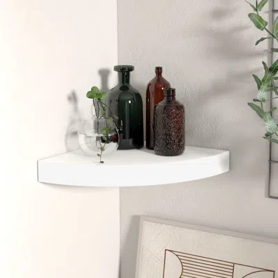 Vidaxl Corner Shelf White Honeycomb Mdf Small Wall Mounting