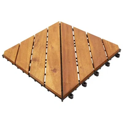 Vidaxl Decking Tile 20 Pcs Brown 11.81 X 11.81 In Acacia Hardwood