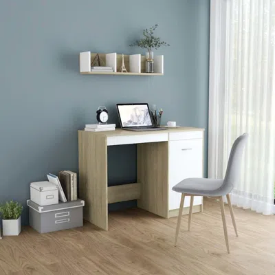 Vidaxl Desk Gray 39.4"x19.7"x29.9" Chipboard, 801801