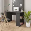 Vidaxl Desk Gray 43.3"x23.6"x28.7" Chipboard, 800578