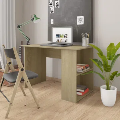 Vidaxl Desk Sonoma Oak 43.3"x23.6"x28.7" Chipboard, 800579 In Neutral