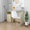 Vidaxl Desk With Drawers Sonoma Oak 43.3"x19.6"x29.9" Chipboard, 800561