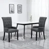 Vidaxl Dining Chair With Armrests Dark Gray Fabric